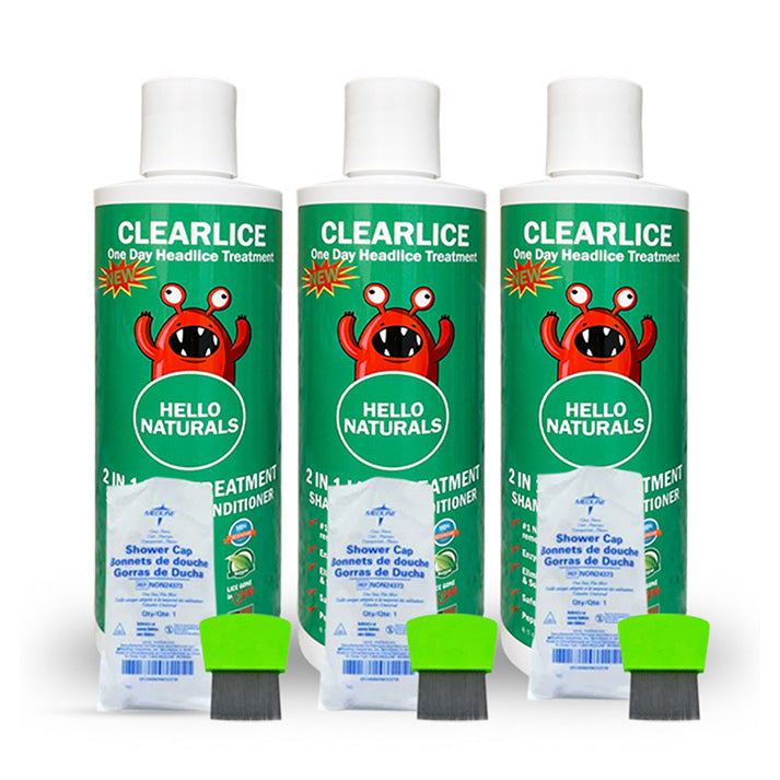 2 in 1 ClearLice Treatment Kit Three Pack
