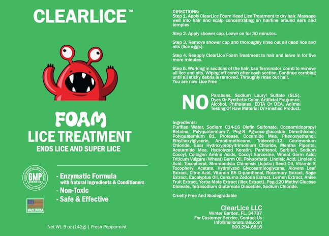 ClearLice® 2-Pack Lice Treatment Kit - Fast, Natural, Family-Safe Solution