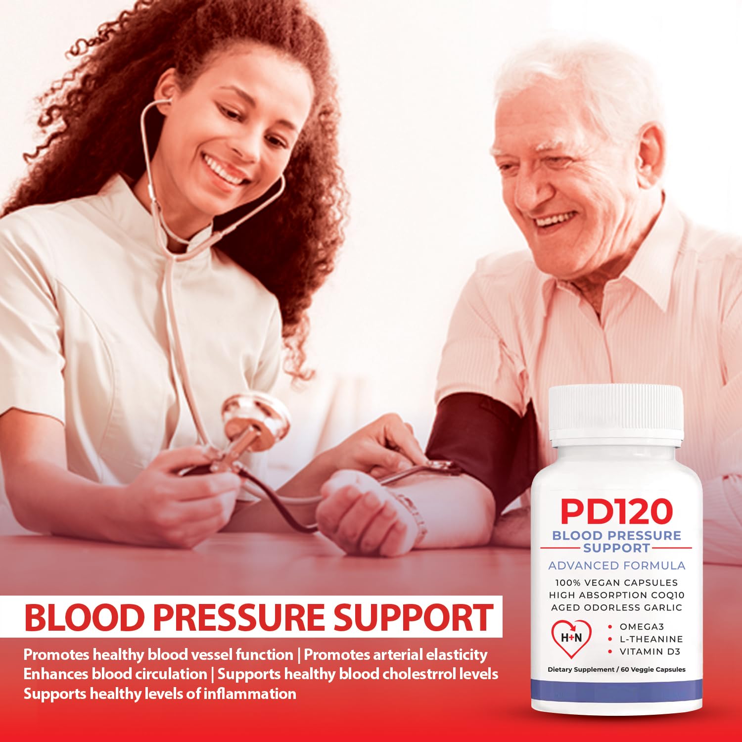 Blood Pressure PD120® Natural Supplement 1 Month Supply