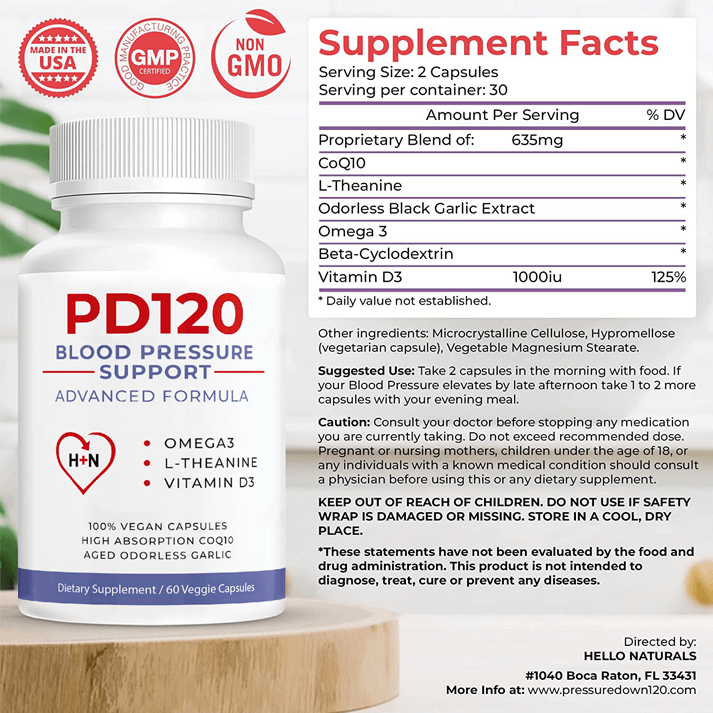 PD120 Supplements Facts